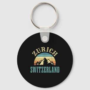 Switzerland alps skiing swiss mountains lover gift key ring
