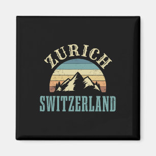 Switzerland Alps Skiing Swiss Mountains Lover Gift Magnet