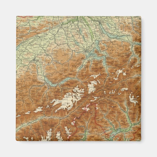 Switzerland Atlas Map Magnet (Front)