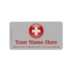 Switzerland Bubble Flag Label