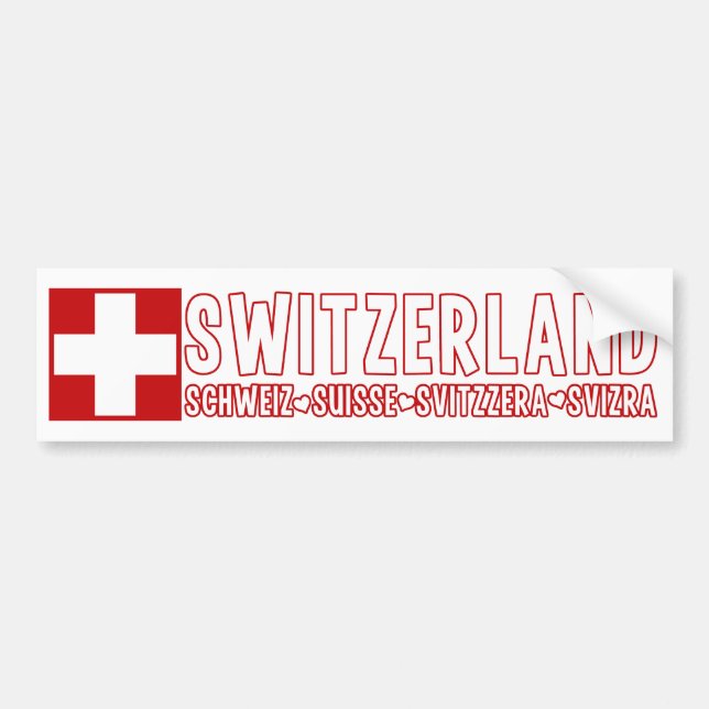 SWITZERLAND bumpersticker Bumper Sticker (Front)
