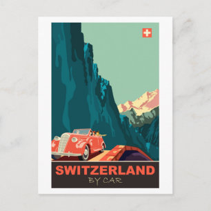Switzerland by Car Postcard