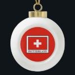 Switzerland Ceramic Ball Christmas Ornament<br><div class="desc">Switzerland</div>