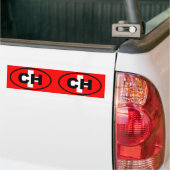 Switzerland CH European oval Bumper Sticker (On Truck)