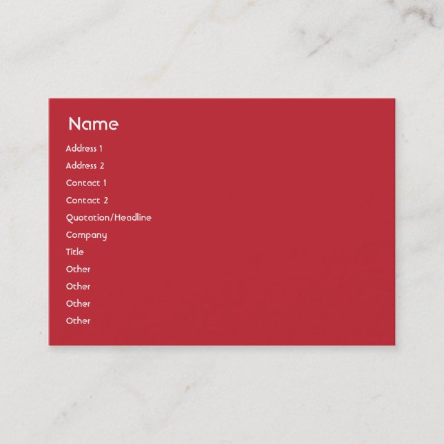 Switzerland - Chubby Business Card (Front)