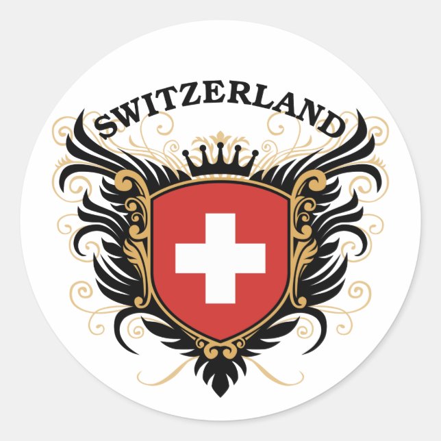 Switzerland Classic Round Sticker (Front)