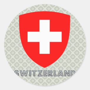Switzerland Coat of Arms Classic Round Sticker