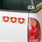 Switzerland Coat of Arms detail Bumper Sticker (On Truck)