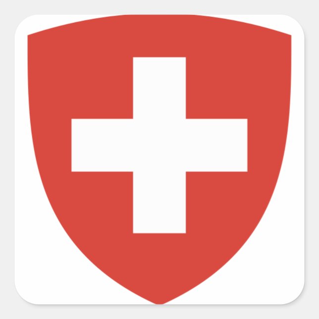Switzerland Coat of Arms Square Sticker (Front)