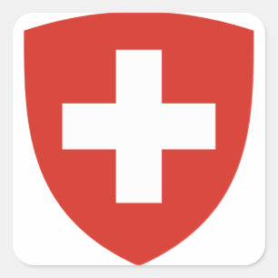 Switzerland Coat of Arms Square Sticker