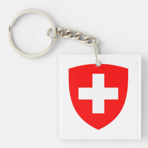 Switzerland country coat arms symbol emblem swiss  key ring