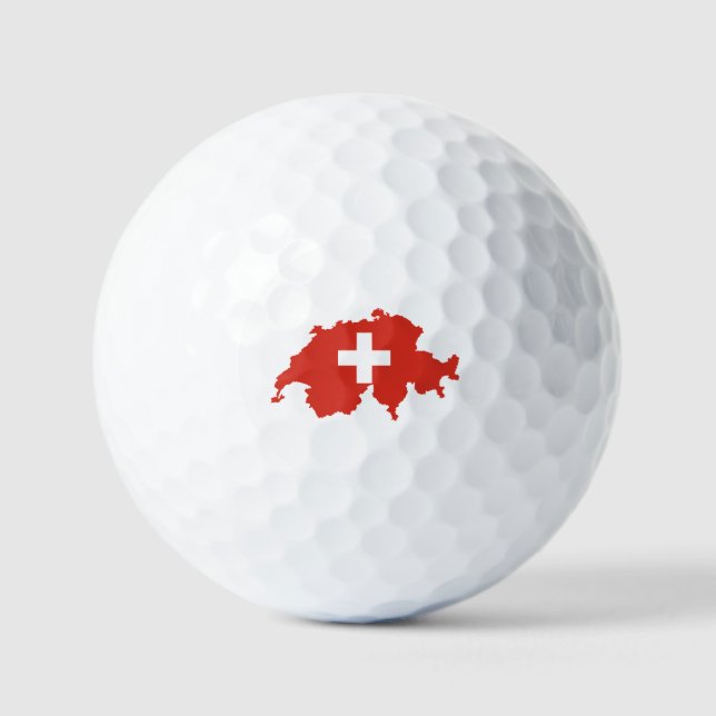 Switzerland Country Flag Golf Balls (Front)