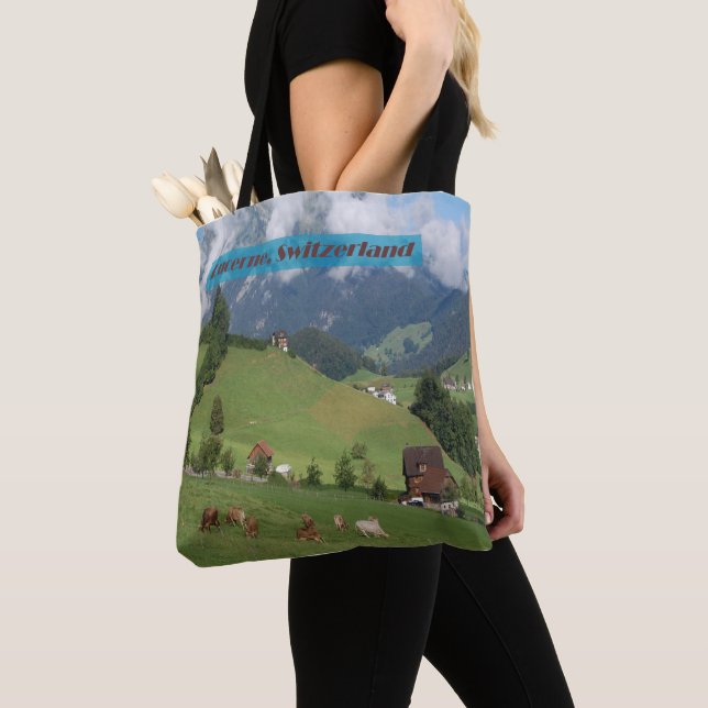 Switzerland Countryside Tote Bag (Close Up)