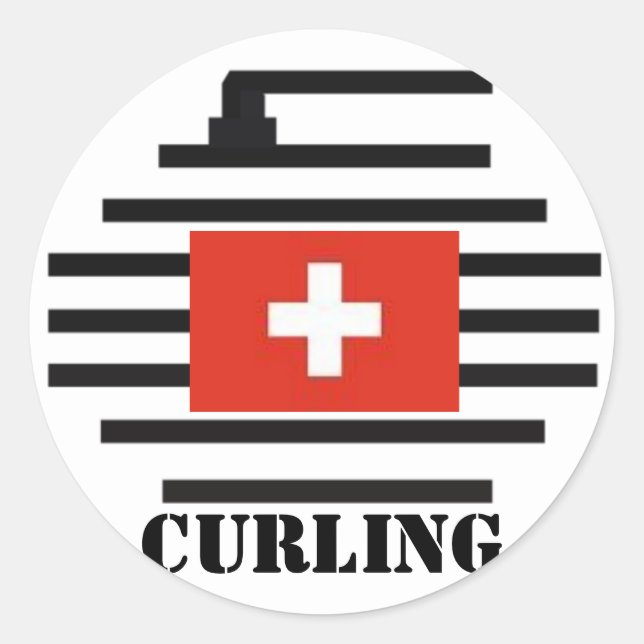 Switzerland Curling Classic Round Sticker (Front)