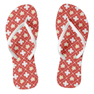 Switzerland Edelweiss pattern Thongs