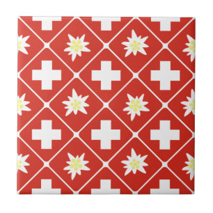 Switzerland Edelweiss pattern Tile
