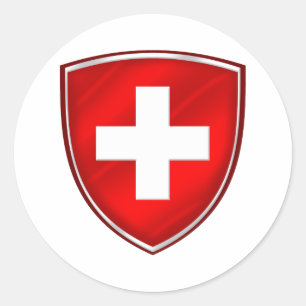 Switzerland emblem shield for Swiss people Classic Round Sticker