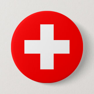 Switzerland Flag 7.5 Cm Round Badge