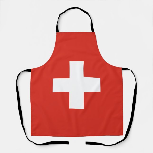 Switzerland Flag Apron (Front)