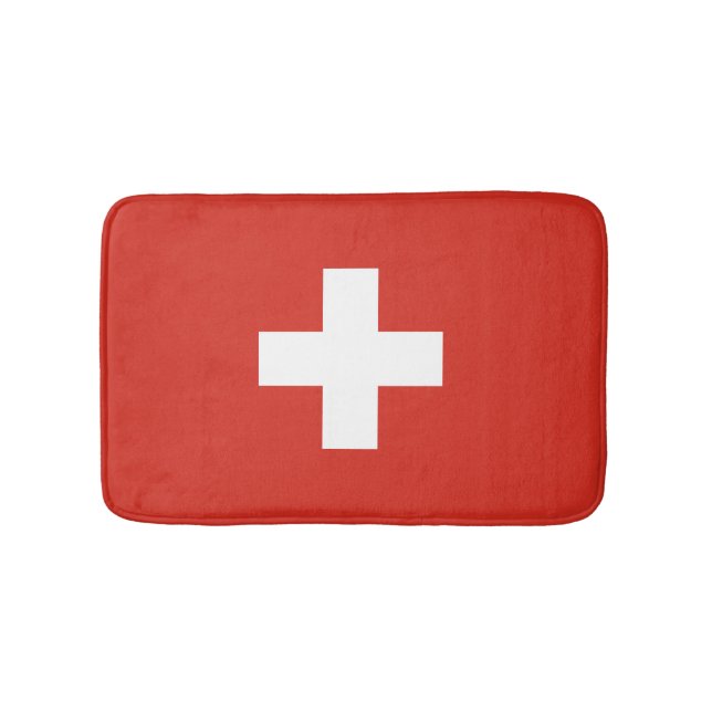Switzerland flag bath mat (Front)