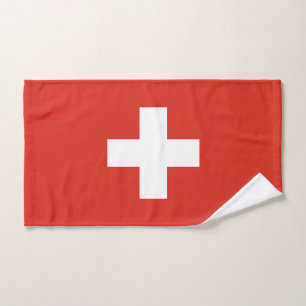 Switzerland Flag Bath Towel Set