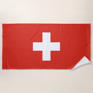 Switzerland Flag Beach Towel