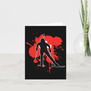 Switzerland Flag Biathlonist - Swiss Biathlon  Card