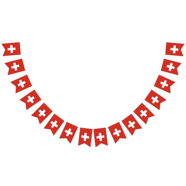 Switzerland flag bunting banner (All)