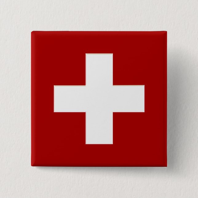 Switzerland Flag Button (Front)