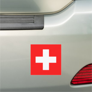 switzerland flag car magnet