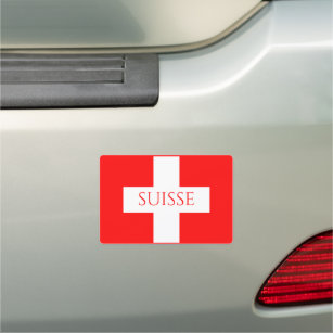 switzerland flag car magnet