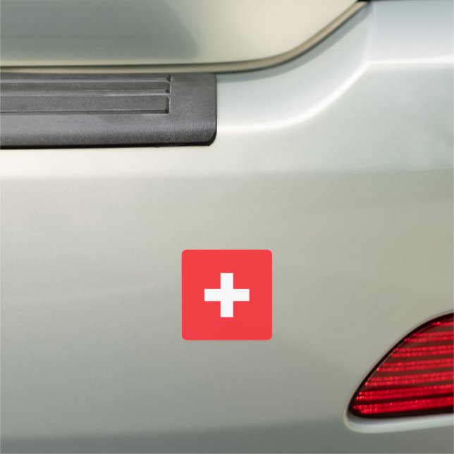 Switzerland Flag Car Magnet (In Situ)