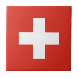 Switzerland Flag Ceramic Tile