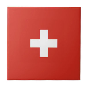 Switzerland flag ceramic tile