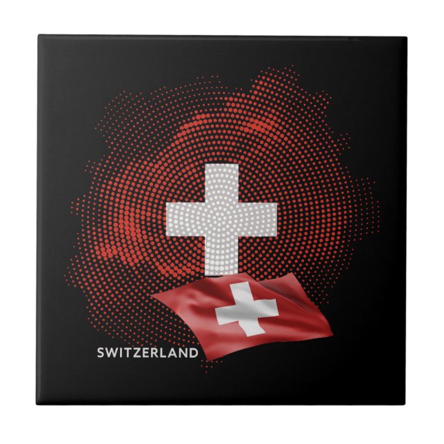 Switzerland flag ceramic tile (Front)