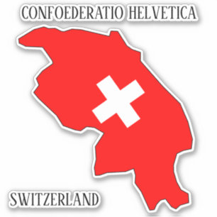 Switzerland Flag Charming Patriotic Map