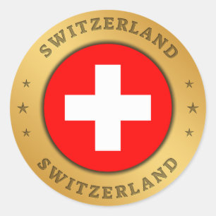Switzerland Flag Classic Round Sticker