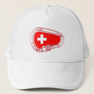 Switzerland Flag Climbing Carabiner Trucker Hat