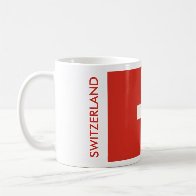 SWITZERLAND FLAG COFFEE MUG (Left)