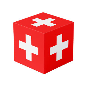 Switzerland Flag Cube
