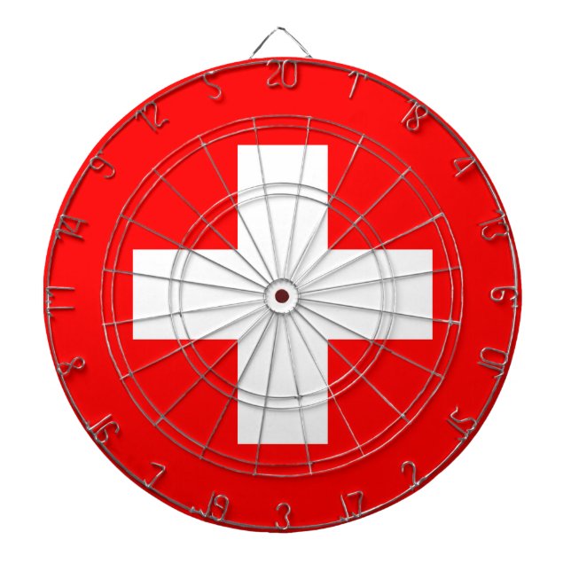 Switzerland Flag Dartboard (Front)