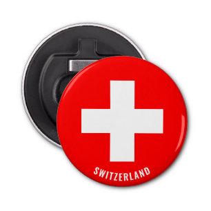 Switzerland Flag Delightful Patriotic Bottle Opener