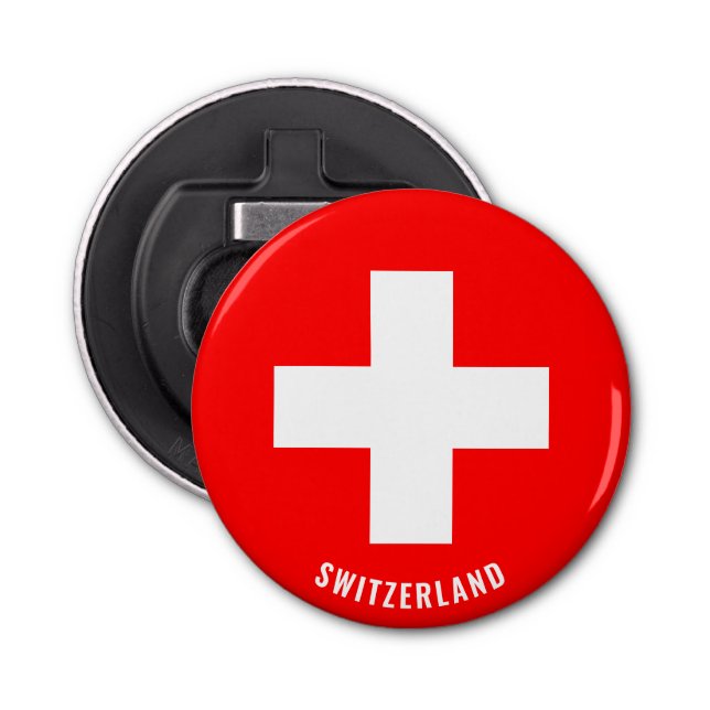 Switzerland Flag Delightful Patriotic Bottle Opener (Front)