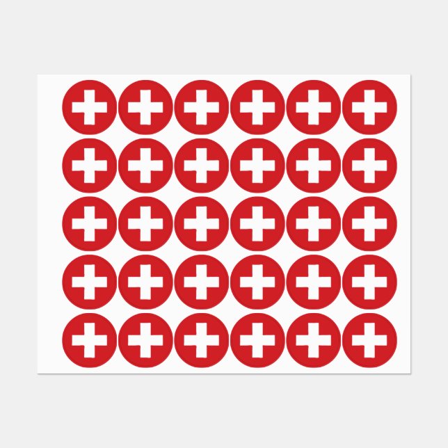 Switzerland Flag Emblem (Sheet)