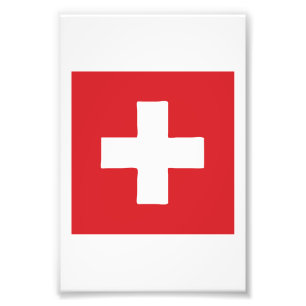 Switzerland Flag Emblem Photo Print