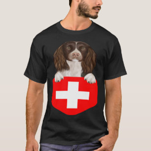 Switzerland Flag English Springer Spaniel Dog In P T-Shirt