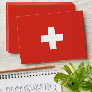 Switzerland flag envelope