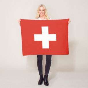 Switzerland Flag Fleece Blanket