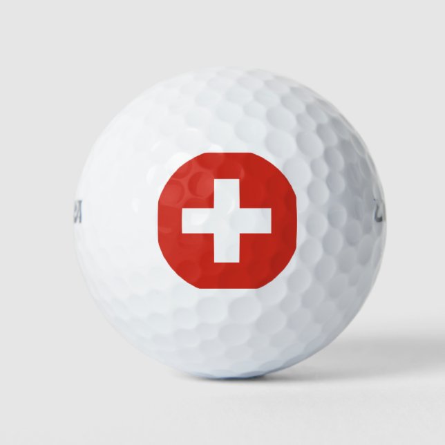 Switzerland Flag Golf Balls (Front)