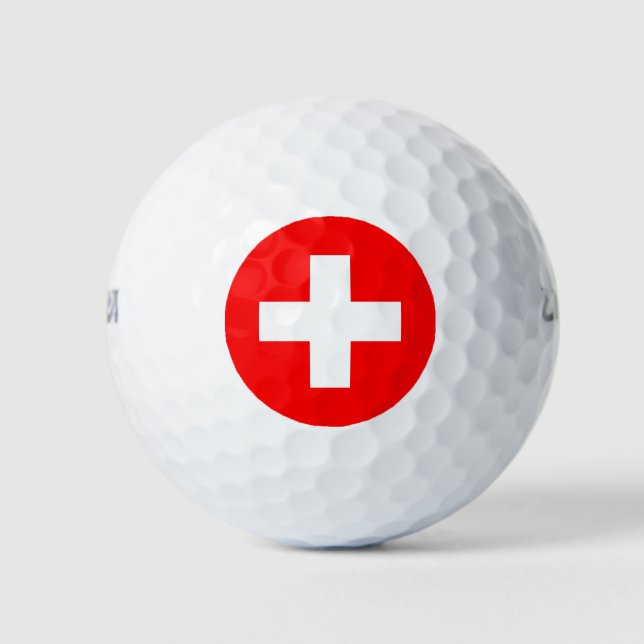 Switzerland Flag Golf Balls (Front)